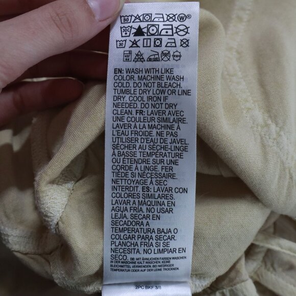 RVCA Jumpsuit Women S Beige Boho Utilitarian Cottagecore Rustic Earthy Gardening - Picture 12 of 16